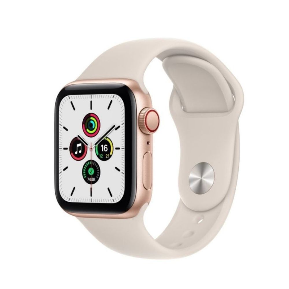APPLE Watch  MKT13HN/A  Aluminium Case  (Gold Strap, Regular)