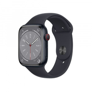 Apple Watch Series 8 [GPS + Cellular 45 mm] Smart Watch w/ Midnight Aluminium Case with Midnight Sport Band