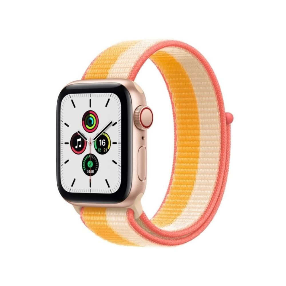Apple Watch MKQY3HN/A  Aluminium Case  (Gold Strap, Regular)