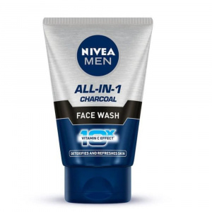 Nivea Men Face Wash, All in 1 Charcoal, to Detoxify &amp; Refresh Skin with 10x Vitamin C Effect, for All Skin Types