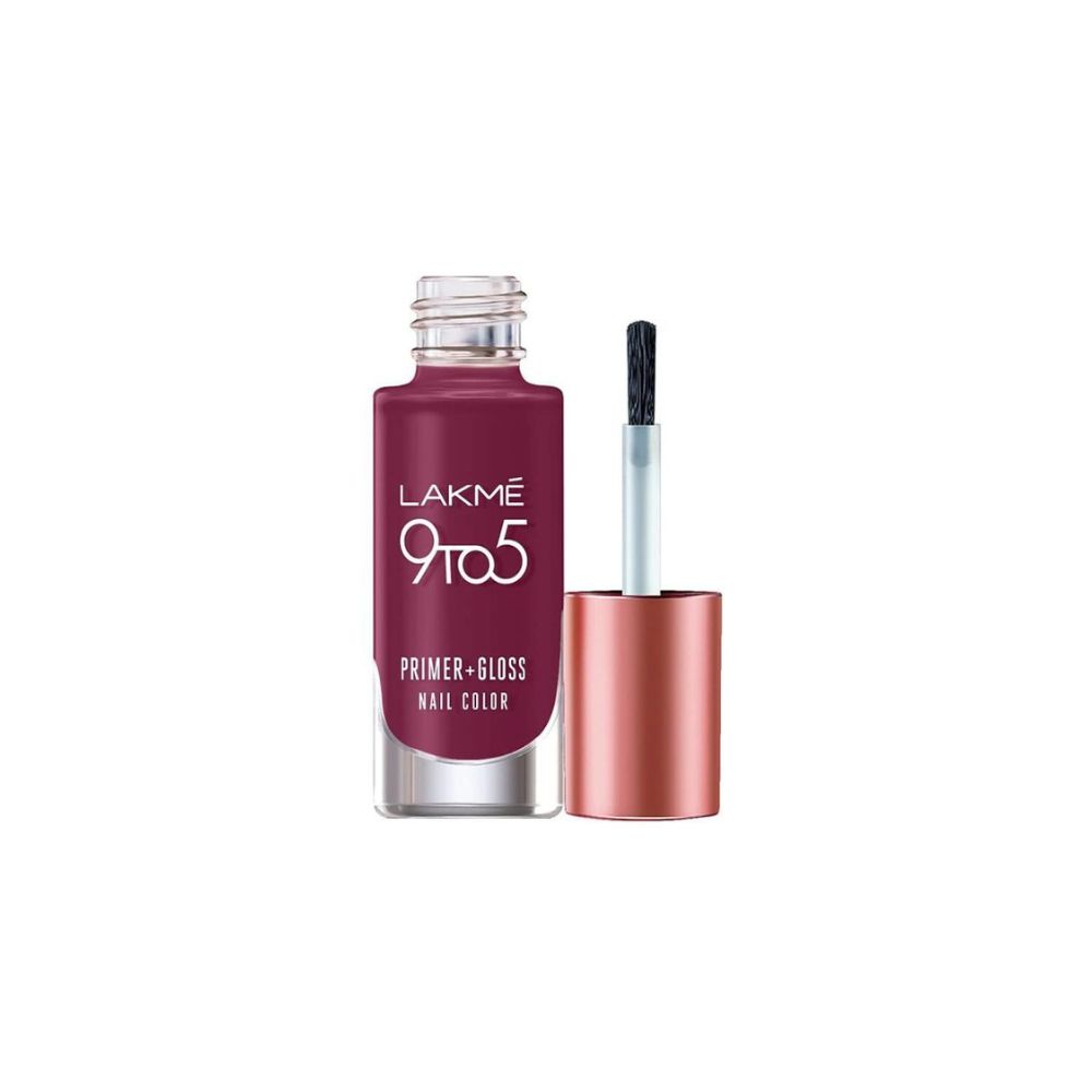 LAKME 9to5 Primer + Gloss Nail Colour, Desert Rose, 6 ml