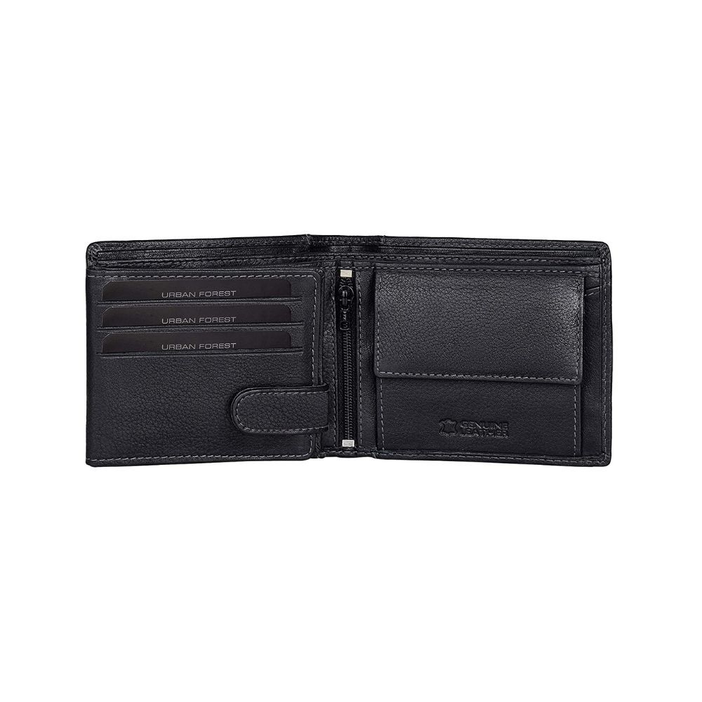 Urban Forest Oliver Black RFID Blocking Leather Wallet for Men