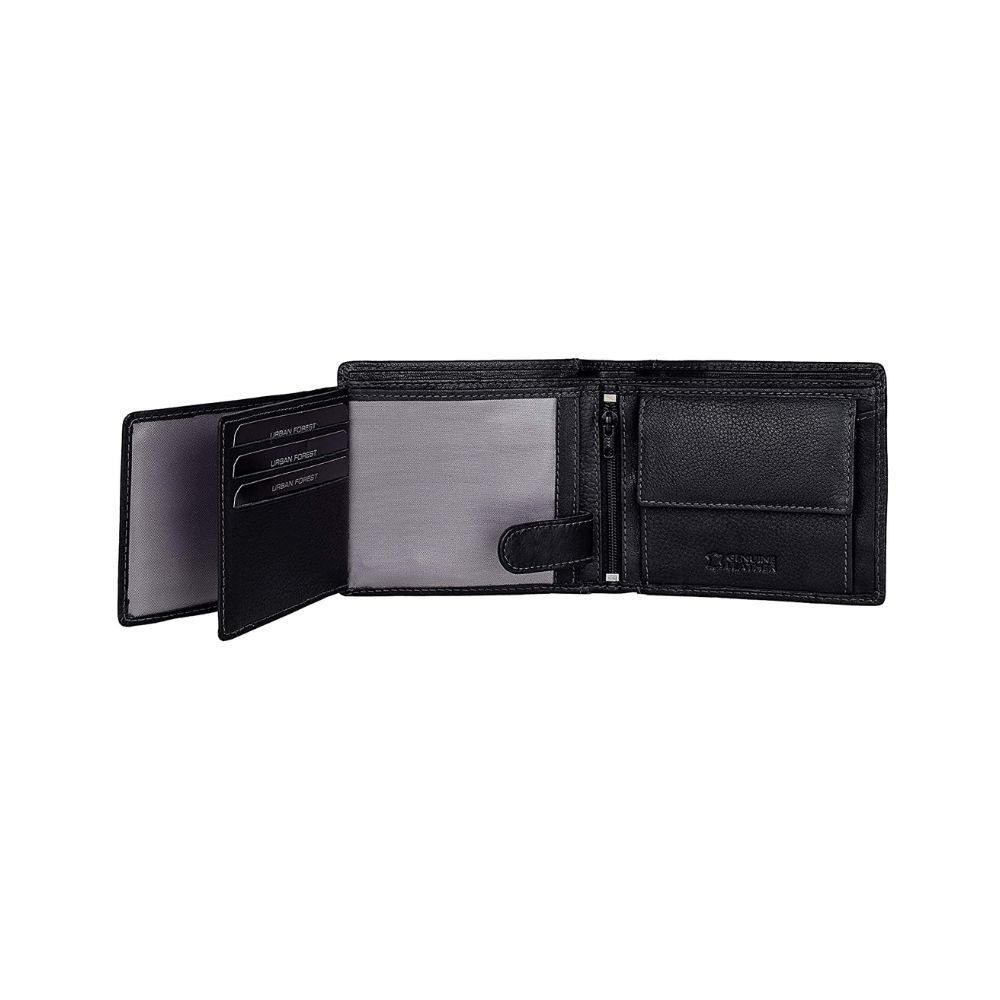 Urban Forest Oliver Black RFID Blocking Leather Wallet for Men