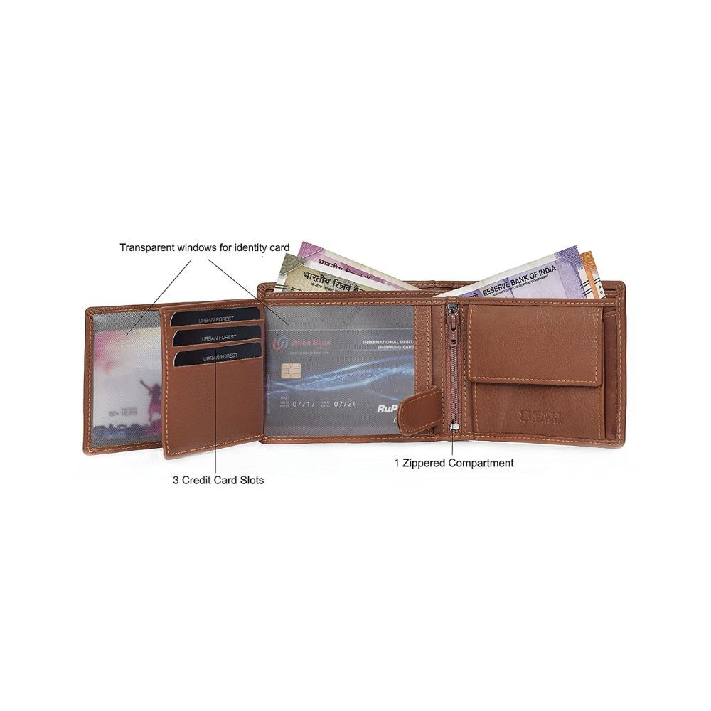 Urban Forest Oliver Redwood RFID Blocking Leather Wallet for Men