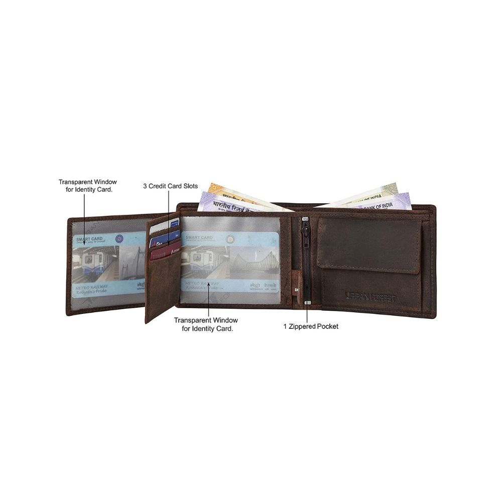 Urban Forest Zeus Vintage Brown RFID Blocking Leather Wallet for Men
