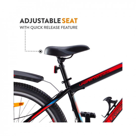 Urban Terrain UT2000 Steel MTB 27.5 Mountain Cycle with 21 Shimano Gear with Mudguard Accessories, Pan India Installation and cultsport App Tracking (Frame Size: 16 Inches) Ideal for Unisex Adult