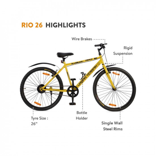 Urban Terrain UT7002S26 Rio City Bike with Complete Accessories