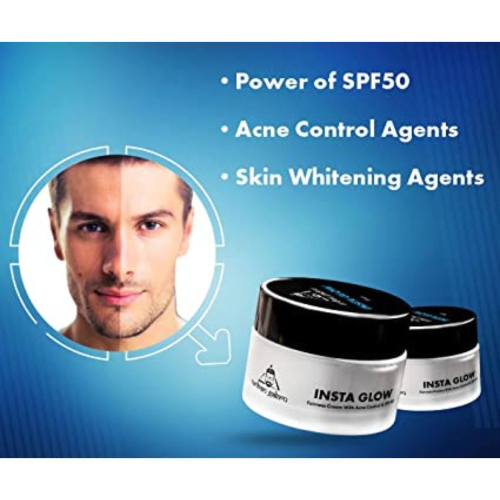 UrbanGabru Insta Glow Fairness Cream with Anti pimple and SPF 50 - No Parabens or Sulphates 50g