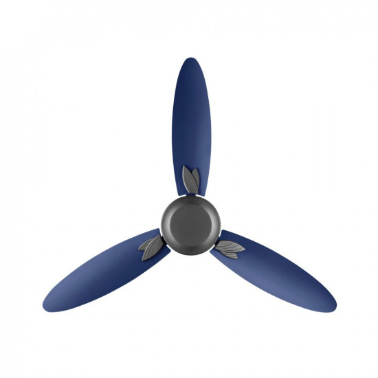 Usha Bloom Magnolia 1250mm wattage 78 Goodbye Dust Ceiling Fan with Anti Dust Feature(Sparkle Grey and Blue)