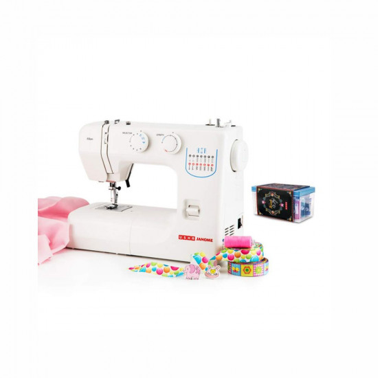 Usha Janome Allure Automatic Zig Zag Electric Sewing Machine with 21 Stitch Function White with Free Sewing KIT Worth RS 500