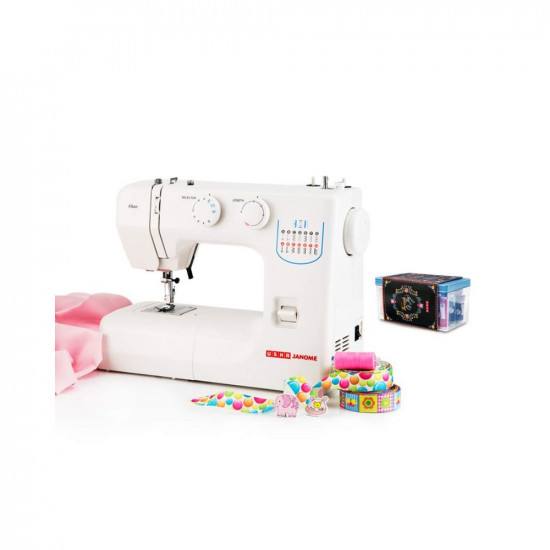 Usha Janome Allure Automatic Zig-Zag Electric Sewing Machine with 21 Stitch Function (White) with Free Sewing KIT Worth RS 500