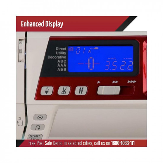 Usha Janome Dream Maker 120 Automatic Zig-Zag Computerized Sewing Machine || 120 Built-In-Stitches(White) With complementary Sewing Lessons in Nine languages