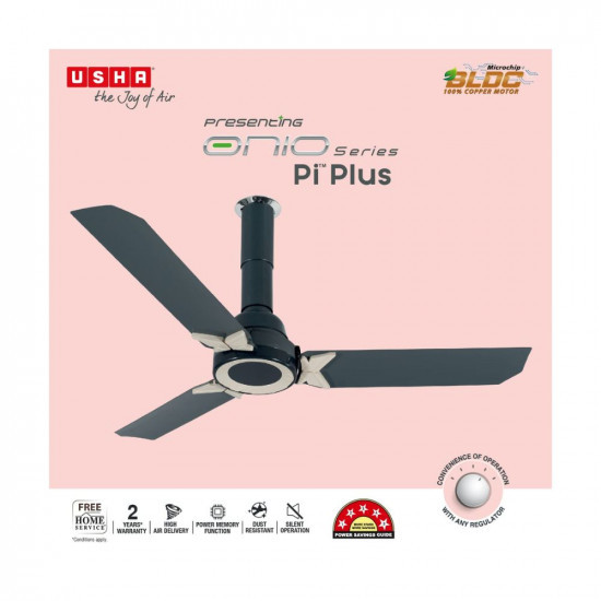 USHA Onio Pi Plus 1200Mm Bldc 5 Stars Energy Efflicient, Dust & Oil Resistant Ceiling Fan