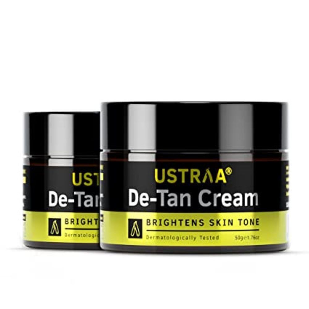 Ustraa De-Tan Cream for Men - 50g (Set of 2) Dermatologically Tested - For Tan removal & Even Skin tone, With Japanese Yuzu & Liquoric, Prevents Dark Spots, Without Bleach, No Harmful Chemicals