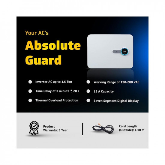 V Guard iD4 Ace 5540 AC Stabilizer for 1 5 ton Inverter AC