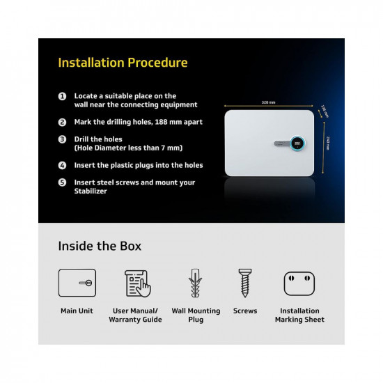 V Guard iD4 Ace 5540 AC Stabilizer for 1 5 ton Inverter AC