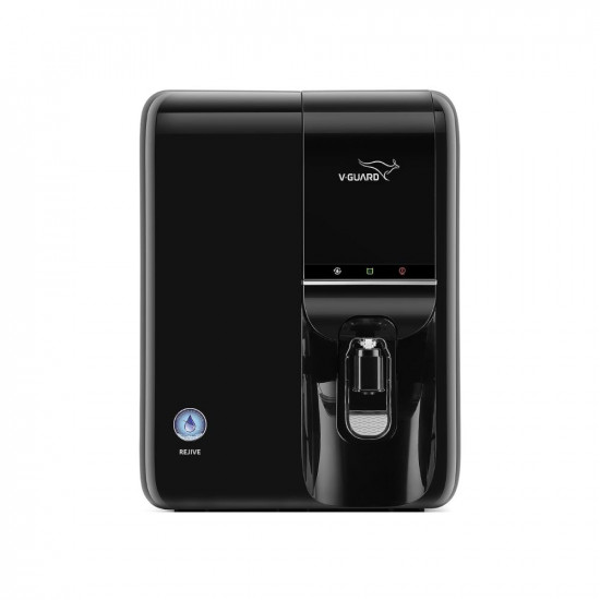 V-Guard Rejive UV UF Water Purifier, Multi Stage Purification, Next Generation UV Quartz Glass Chamber & Advanced UF Membrane, 6.5 Litre, Blue Black (Not Suitable for tanker or borewell water)