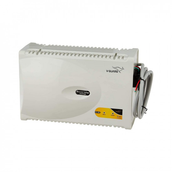V-Guard VWR 400 Voltage Stabilizer for AC I Up to 1.5 Ton I Working Range: 130V-300V - Grey