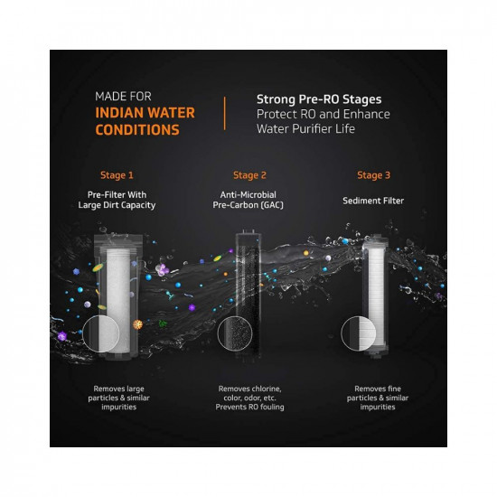 V-Guard Zenora RO UF Water Purifier | TDS up to 2000 ppm | 7 Stage Purification with World-class RO Membrane and Advanced UF Membrane | Free PAN India Installation & 1-Year | 7 Litre, Black