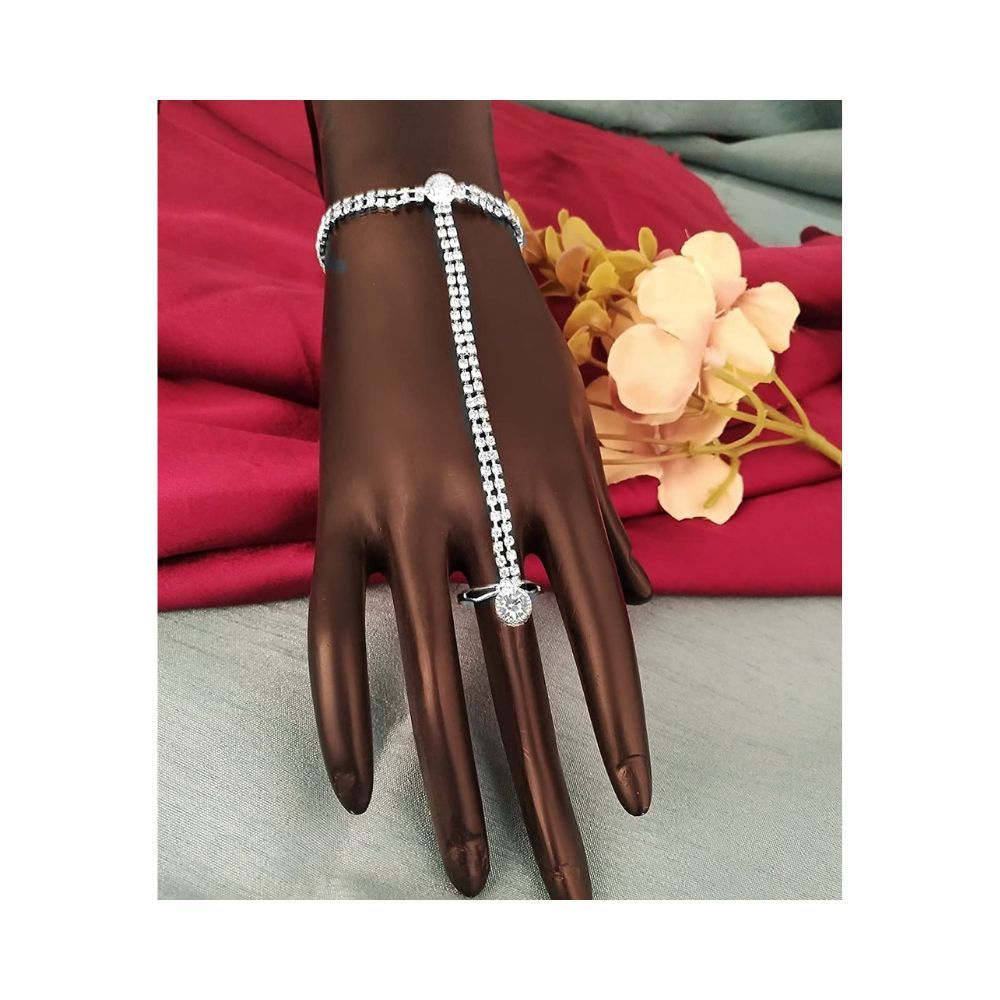 VAMA Fashions Gold Plated Hand Bracelet Chain