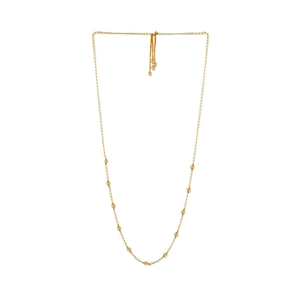 Vama Fashions Golden Pearl Designer kamarband Body Belly Chain Fancy Waist Chain for Women
