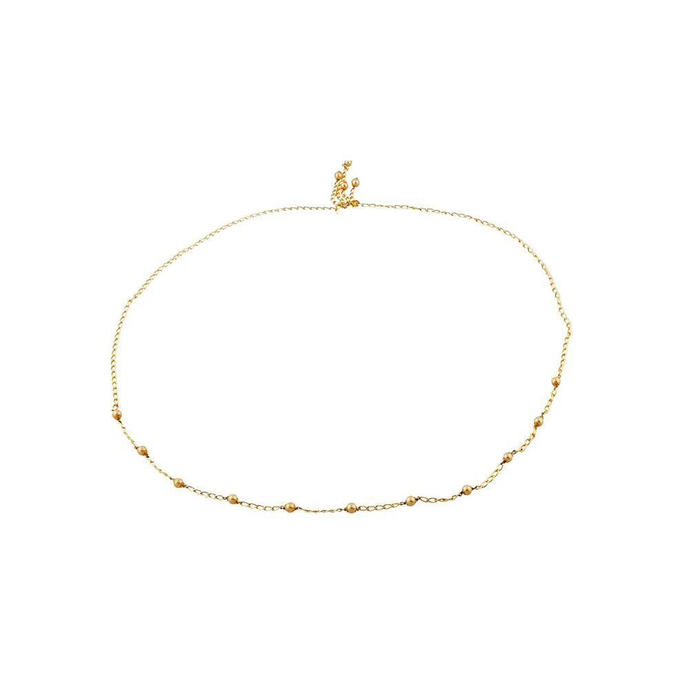 Vama Fashions Golden Pearl Designer kamarband Body Belly Chain Fancy Waist Chain for Women