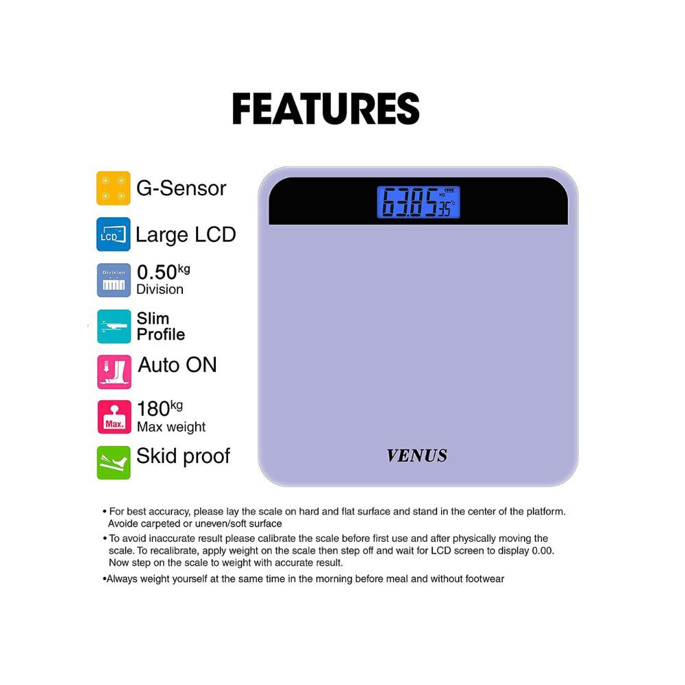 Venus (India) Electronic Digital Personal Bathroom Health Body Weight Machine Weighing Scales For Human Body