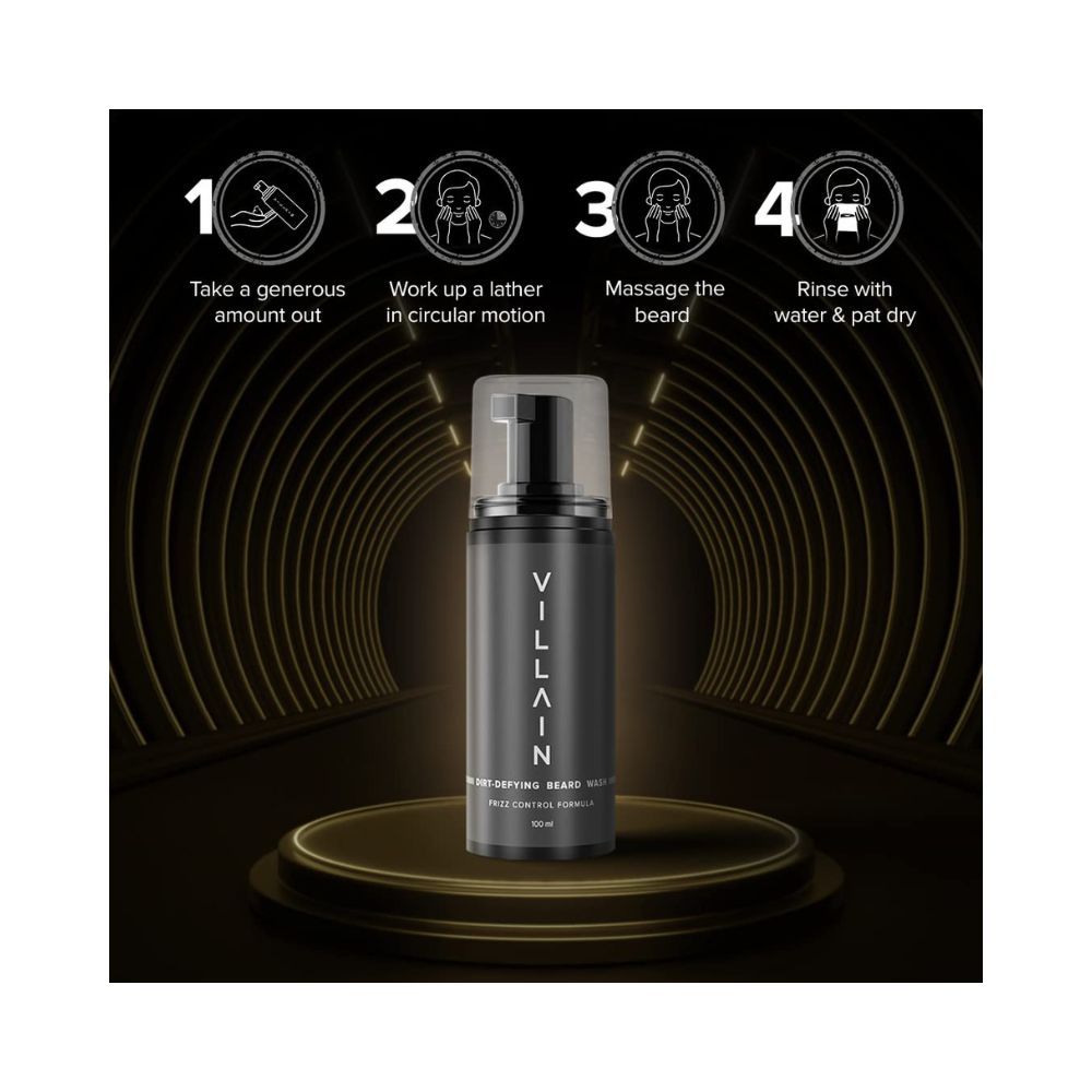 Villain Dirt-Defying Beard Wash for men - 100 ml | Active Cleansing