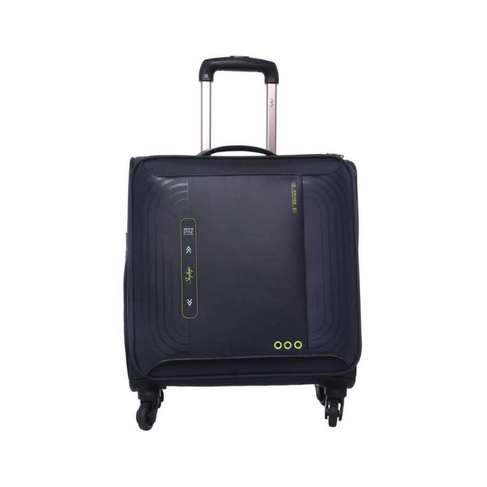 VIP Unisex Zip Closure 2 Compartment Soft Trolley (Navy_Free Size)