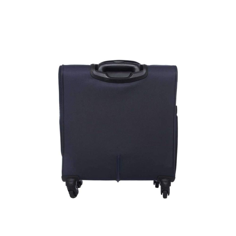 VIP Unisex Zip Closure 2 Compartment Soft Trolley (Navy_Free Size)