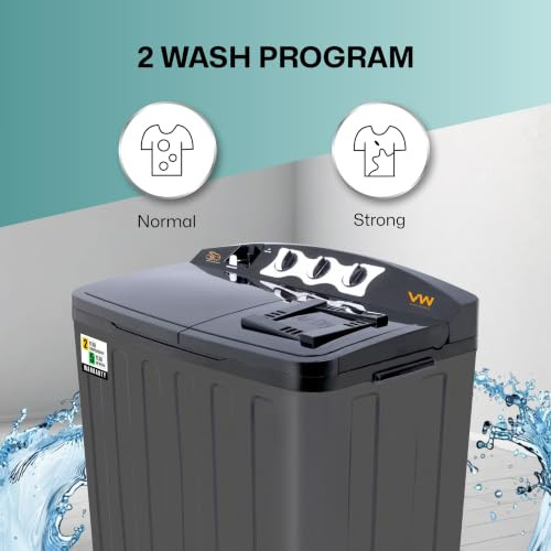 Visio World 75 kg Semi Automatic Top Load Washing Machine Aqua-Spin0075P Black - product image 3