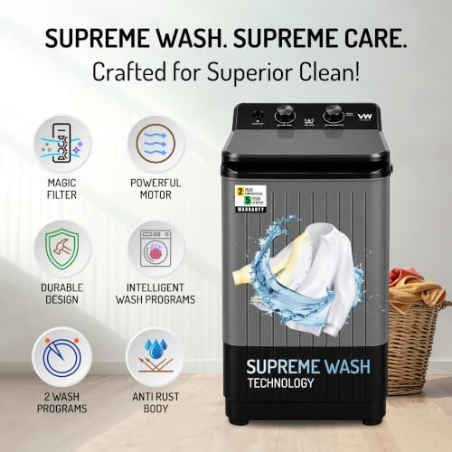 Visio World 85 kg Manual Top Load Washing Machine V8 Supreme-Wash Grey - product image 2