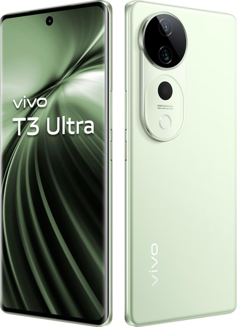 vivo T3 Ultra 5G Frost Green 8GB RAM 256GB Storage  MediaTek Dimensity 9200 Processor  AMOLED Display  Dual SIM  5500mAh Battery