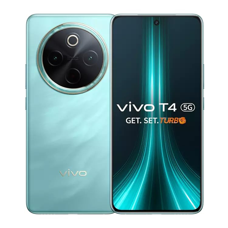 vivo T4 5G Emerald Blaze 12GB RAM256GB Storage Snapdragon 7s Gen 3  120Hz Quad-Curved AMOLED  7300mAh90W Fast Charge  50MP Sony OIS Camera  Military Grade Build  AI Photo Enhance  AI Erase