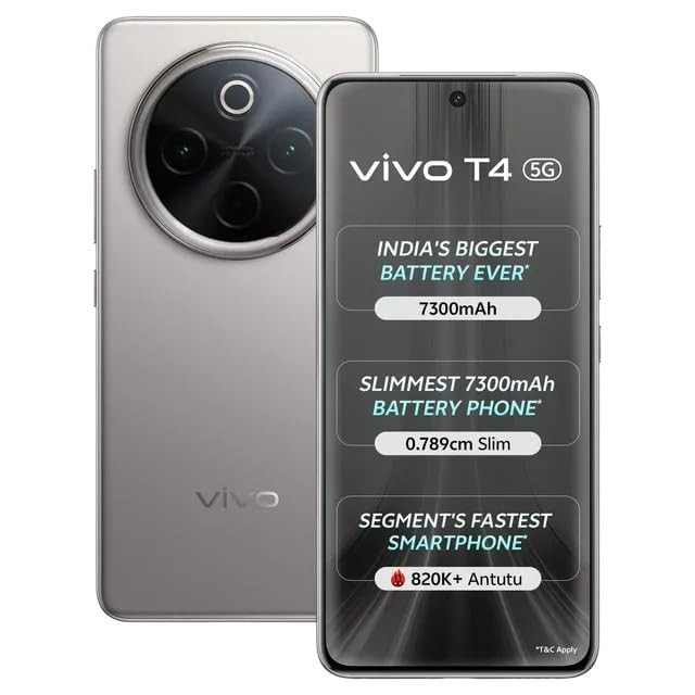 VIVO T4 5G Phantom Grey 12GB RAM256GB Storage