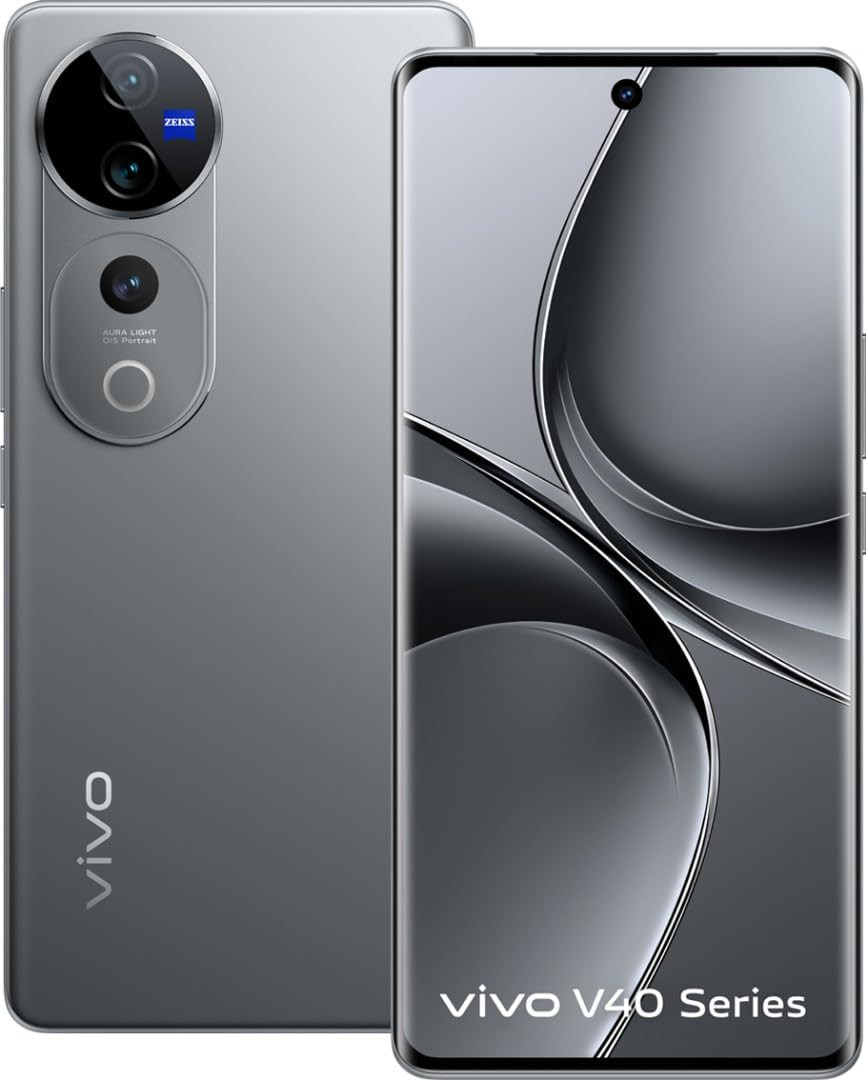 vivo V40 Pro 5G Titanium Grey 8GB RAM 256GB Storage  Mediatek Dimensity 9200 Processor  AMOLED Display  Dual Nano-SIM  5500mAh Battery