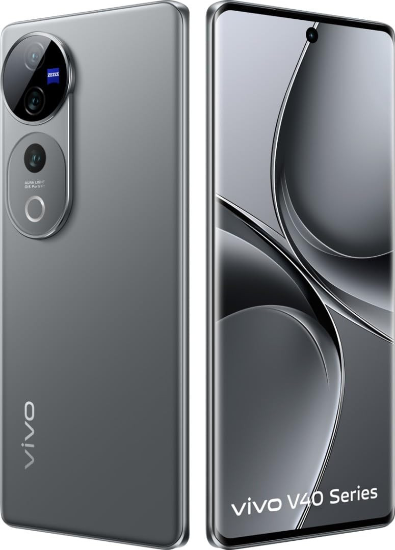 vivo V40 Pro 5G Titanium Grey 8GB RAM 256GB Storage  Mediatek Dimensity 9200 Processor  AMOLED Display  Dual Nano-SIM  5500mAh Battery