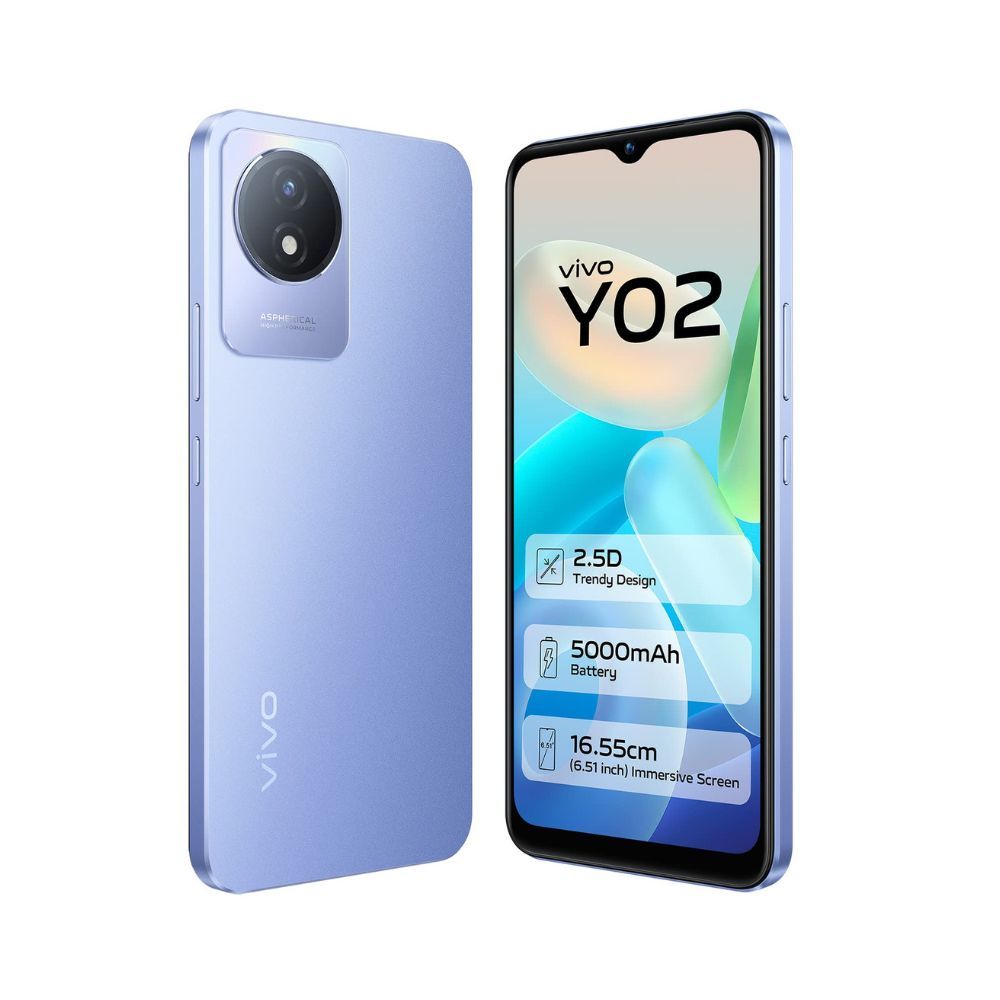Vivo Y02 (blue, 3GB RAM, 32GB Storage)