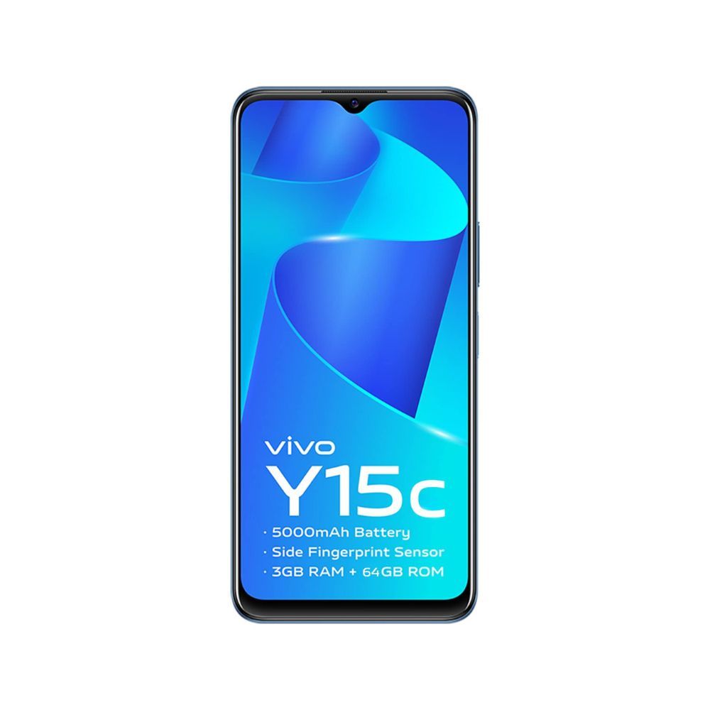 Vivo Y15C (Mystic Blue, 3GB RAM, 64GB Storage)