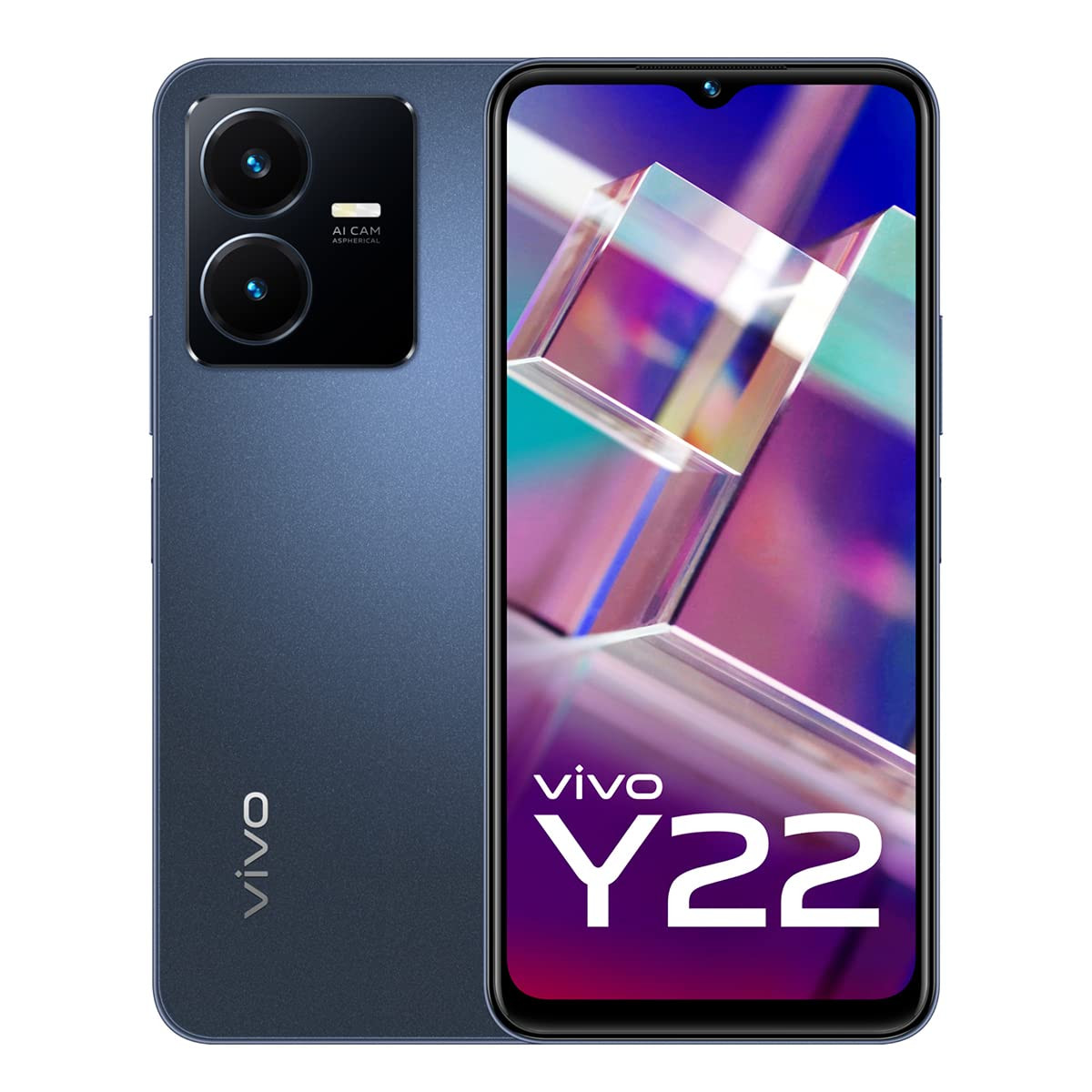 Vivo Y22 Starlit Blue 4GB RAM 128GB Storage with No Cost EMIAdditional Exchange Offers