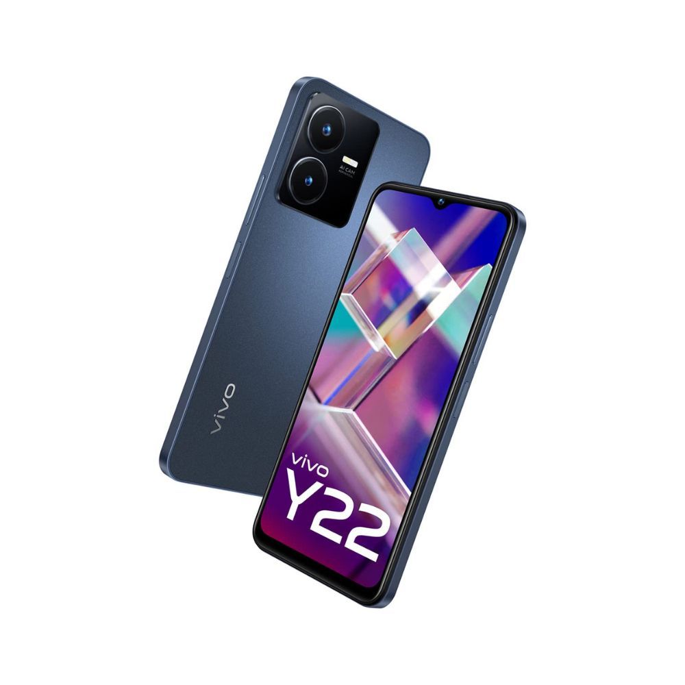 vivo Y22 (Starlit Blue, 4GB RAM, 64GB Storage) with No Cost EMI/Additional Exchange Offers