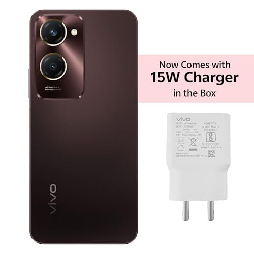 Vivo Y28e 5G Vintage Red 4GB RAM 64GB Storage with No Cost EMIAdditional Exchange Offers  with Charger