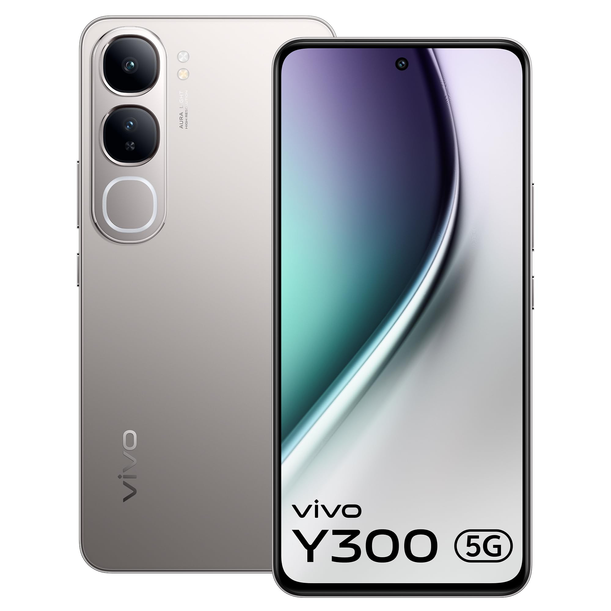 Vivo Y300 5G Titanium Silver 8GB RAM 128GB Storage with No Cost EMIAdditional Exchange Offers