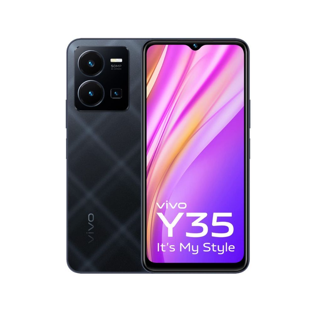 Vivo Y35 (Agate Black, 8GB RAM, 128GB Storage)