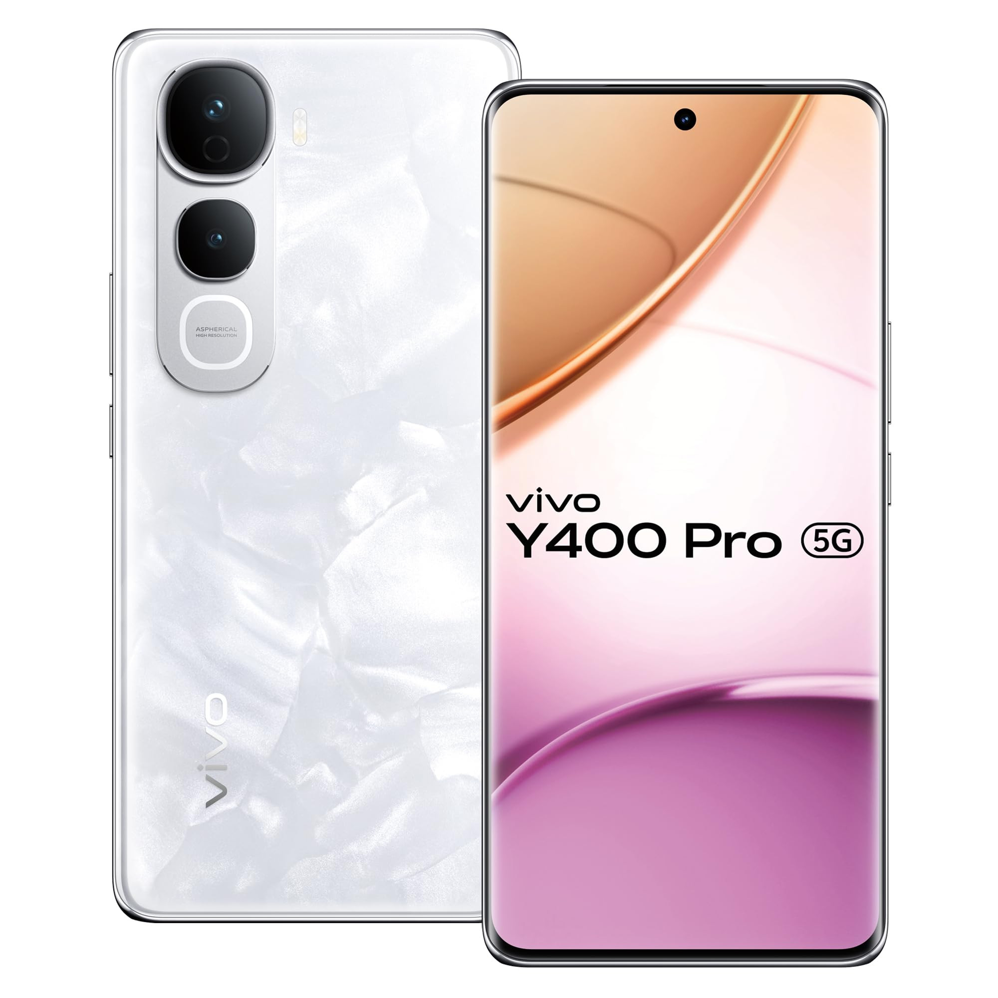 Vivo Y400 Pro 5G Freestyle White 8GB RAM 128GB Storage with No Cost EMIAdditional Exchange Offers