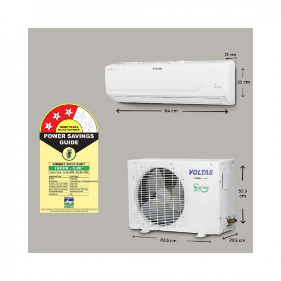 Voltas 1.4 Ton 3 Star Inverter Split AC