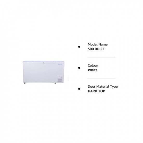 Voltas 500 DD CF Double Door Deep Freezer, 500 Liters, White