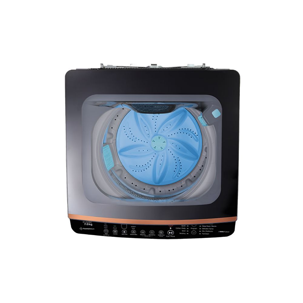 Voltas Beko 6.5 kg 5 Star Fully Automatic Top Load Washing Machine (WTL65VPBGX, Silent Inverter Motor, Black)