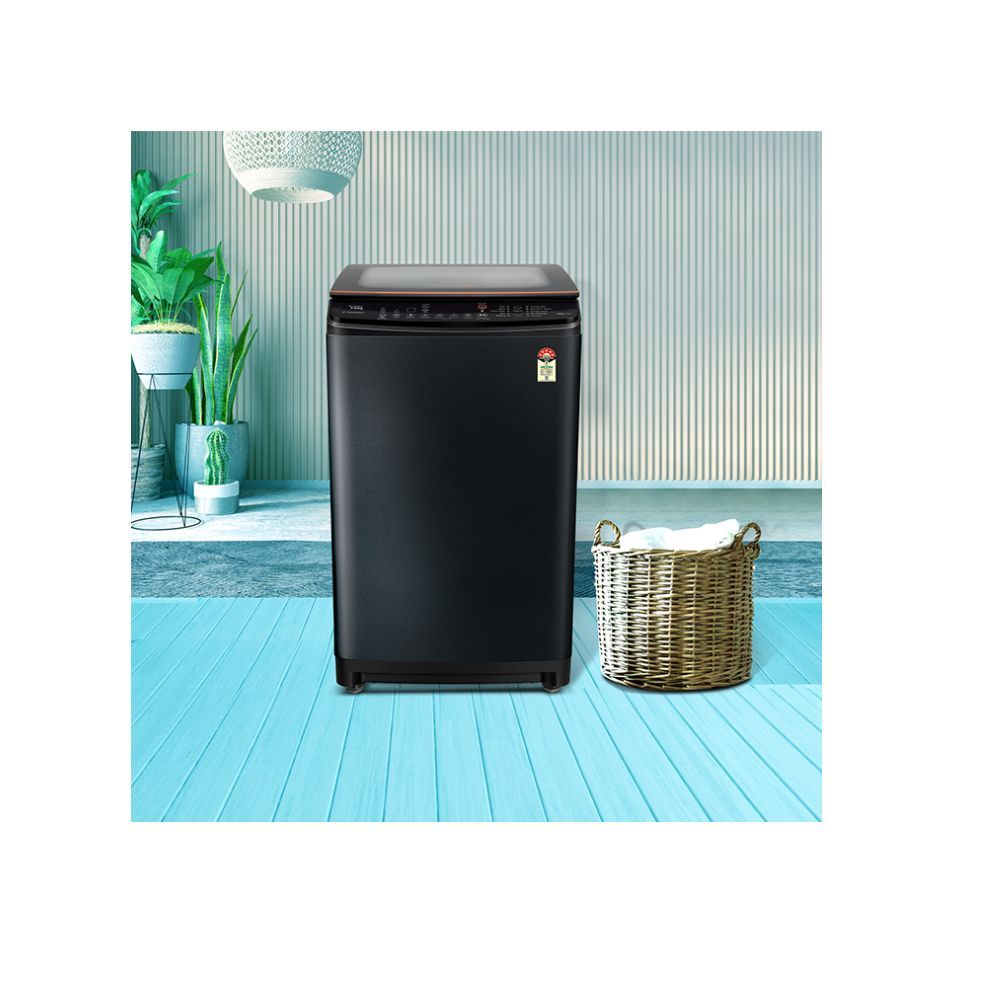 Voltas Beko 7 Kg 5 Star Fully Automatic Top Load Washing Machine (WTL70VPBGF, Aqua Wave Drum, Black)