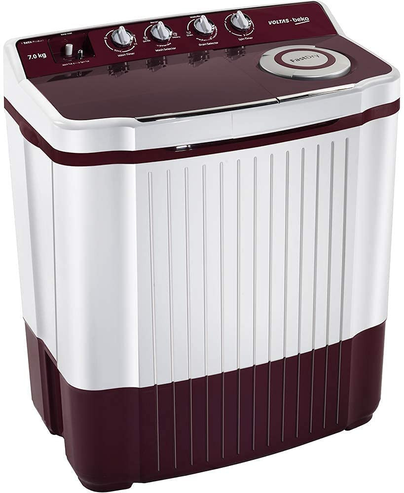 Voltas Beko 7Kg Semi Automatic Top Loading Washing Machine WTT70DLIMBurgundy